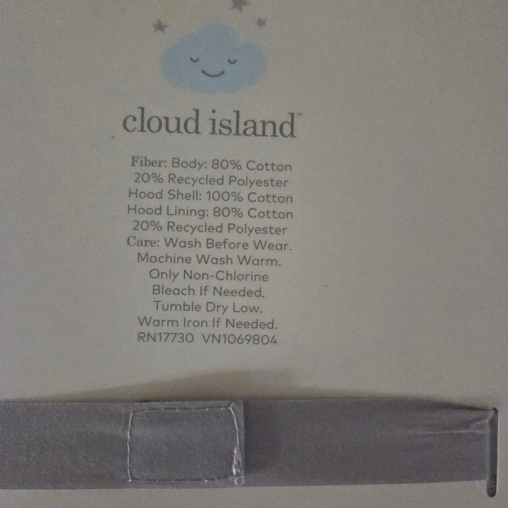 Cloud‎ Island 6 Pack Infant Hooded Towels Blue Mustard Yellow 30x30 NEW